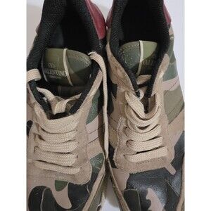 Valentino Camouflage Rockrunner sneakers made of fabric, suede, and leather